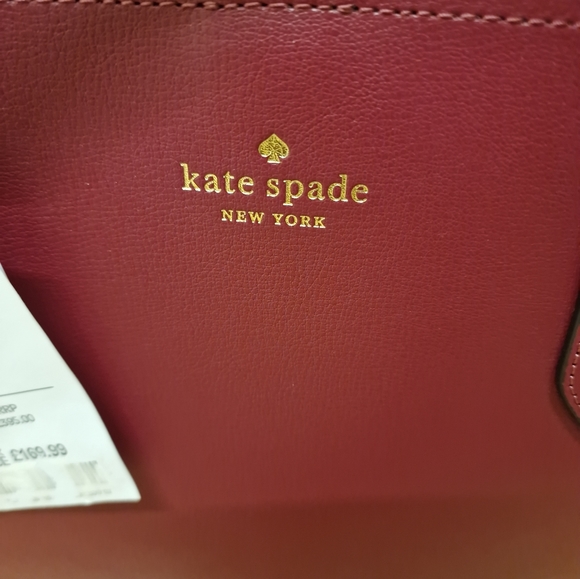 NEW Kate Spade Harper Satchel Pink Magenta Medium Bag Crossbody Leather - Picture 6 of 9